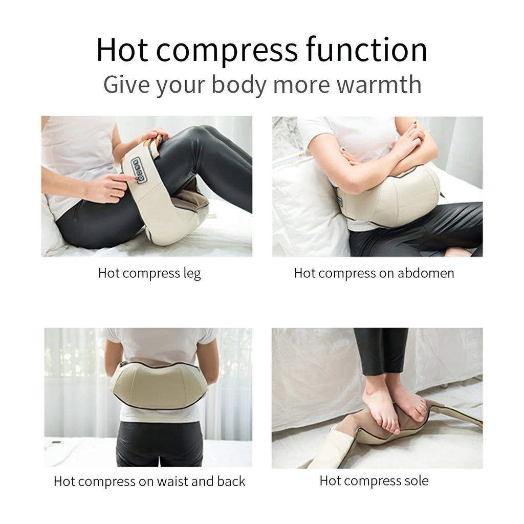 Neck Massager with Heat, Shiatsu Massager for Neck & Back, Deep Tissue 4D Kneading Neck and Shoulder Massage for Relax Muscles at Home Office and Car, Best Gifts for Women and Man