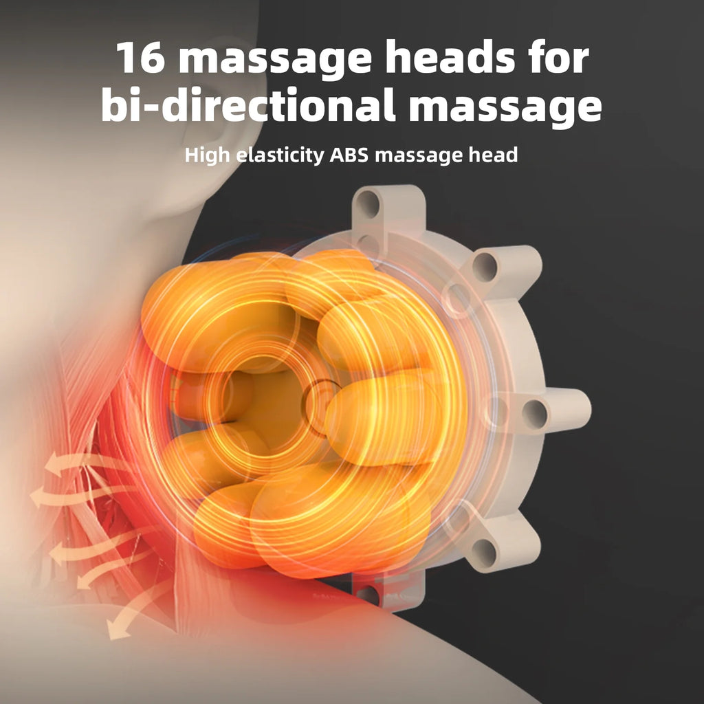 Neck Massager with Heat, Shiatsu Massager for Neck & Back, Deep Tissue 4D Kneading Neck and Shoulder Massage for Relax Muscles at Home Office and Car, Best Gifts for Women and Man