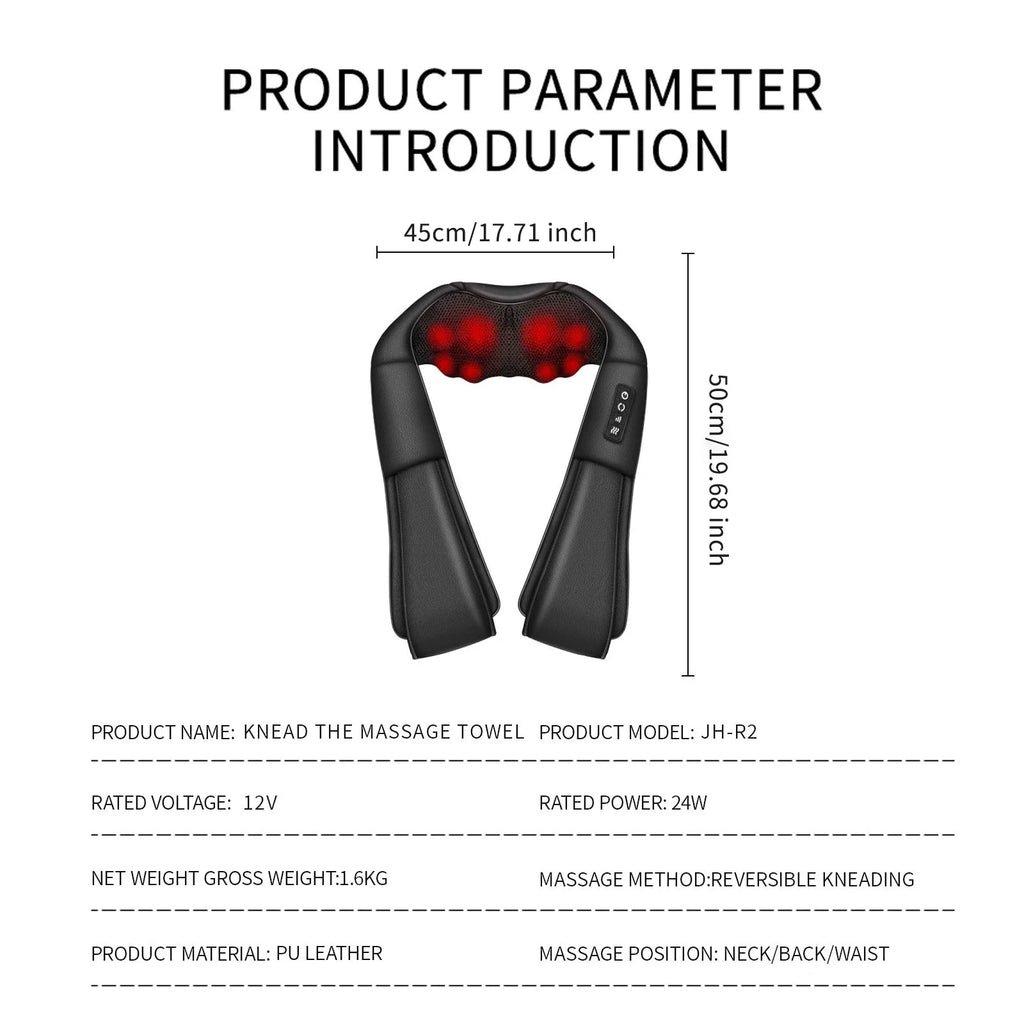 Neck Massager with Heat, Shiatsu Massager for Neck & Back, Deep Tissue 4D Kneading Neck and Shoulder Massage for Relax Muscles at Home Office and Car, Best Gifts for Women and Man